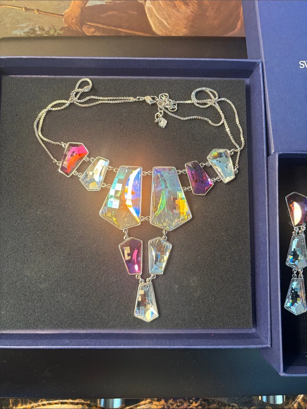 Amazing Vintage Authentic Swarovski Statement necklace and earrings.
